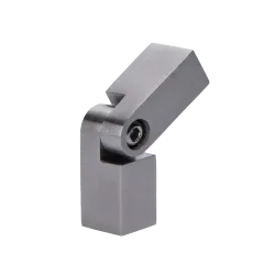 Spoj nastaviteľný na tyč 12 x 12 mm, brúsená nerez AISI 304