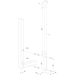 LOCINOX® VSA mechanický rígeľ Ø19 mm, hliníkový, na profil 40 mm a viac