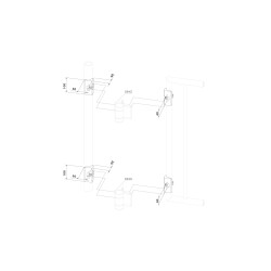 LOCINOX® CLB-DINO adaptér pre montáž závesov LOCINOX® DINO na kruhový profil, 2KS v balení