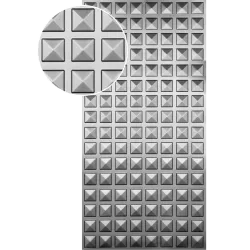 Plech  pozinkovaný, 2000x1000x1,2mm - ŠTVOREC, 3D vzor