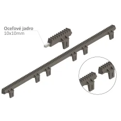 Hrebeň nylon-kov 27x18mm, L-1000mm, max do 800kg