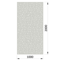 Dierovaný plech, 1000x2000x1.5mm, štvorcové otvory, pozink