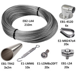 Montážna sada pre zelenú stenu (ø 4 mm), nerez AISI 304/316