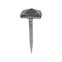 Ozdobný kovaný štvorcový klinec, hlavička 23x23x10mm, hrot 3x2x34mm, bez povrchovej úpravy