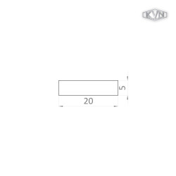 Pásovina 20x5mm, L-6000mm, hliník bez povrchovej úpravy