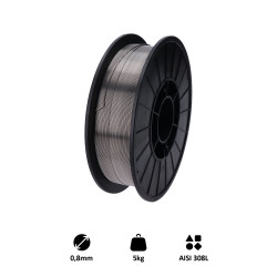 Zvárací drôt /AISI 308L (0.8 mm) 5kg, MIG-MAG nerez