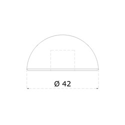 Drevené ukončenie madla ø 42 mm, buk bez náteru