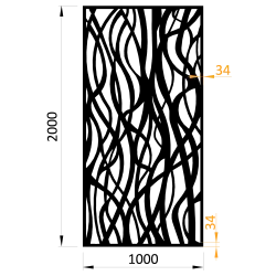 Plech vzor 1264, 1000x2000x2,5mm, bez povrchovej úpravy