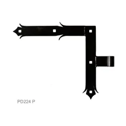Kovanie ozdobné, 250x290mm pre čap  14mm, povrch čierny lak