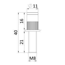 Nitovacia skrutka M8-20.5