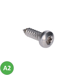 Nerezová skrutka samorezná (6.3x22mm) polguľatá  hlava, TX30, DIN7981C/A2 /AISI304, balenie 500ks, ISO 14585