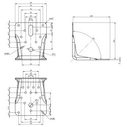 DOPREDAJ: uholník s podvojným prelisom 105x105x90, 2,0mm, pozink
