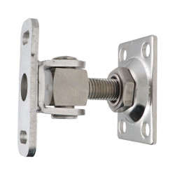 Záves M16 s platňou 75 x 55 mm, otvárateľný 90°, nastaviteľný, nerezový