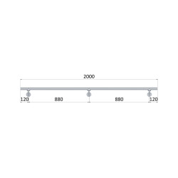 Led madlo ø 42.4mm, L-2000mm, brúsená nerez AISI304