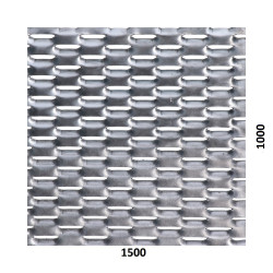 Ťahokov Zn, oko: 47x18mm, mostík: 8mm (1500x1000x1,5mm), orientácia oka: rozmer oka 47mm je rovnobežná s rozmerom tabule 1500mm