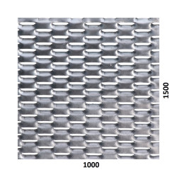 ťahokov Zn, oko: 47x18mm, mostík: 8mm (1000x1500x1,5mm), orientácia oka: rozmer oka 47mm je rovnobežná s rozmerom tabule 1000mm