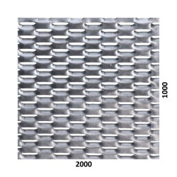 Ťahokov Zn, oko: 47x18mm, mostík: 8mm (2000x1000x1,5mm), orientácia oka: rozmer oka 47mm je rovnobežná s rozmerom tabule 2000mm
