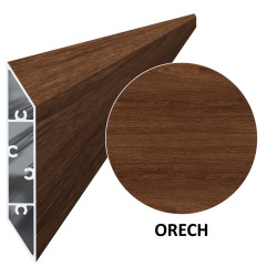 Profil 108x16mm, L-6000mm, práškový lak, štruktúra ORECH