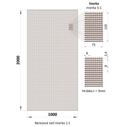 Dekoratívna sieť, nerez AISI 316 - len na objednávku