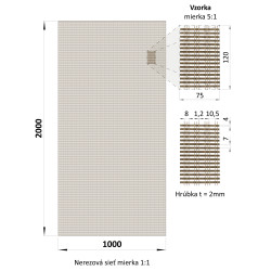 Dekoratívna sieť, nerez AISI 316 - len na objednávku