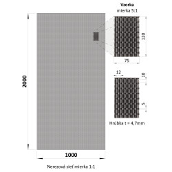 Dekoratívna sieť, nerez AISI 316 - len na objednávku