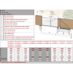 GRANDE samonos do 800 kg/13 m, profil 140 x 140 x 6 mm