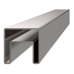 Madlo 40x40x1.5mm sklo 8-17,5mm, brúsená AISI304, cena za 6m