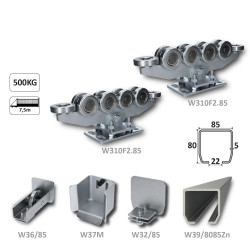 Samonos do 500 kg/7,5 m, profil 80 x 85 x 5 mm, Zn
