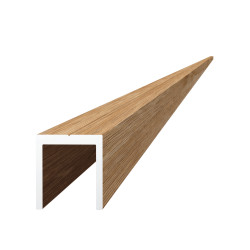 U profil 20,5x22mm, hliínk štruktúra BUK, cena za meter
