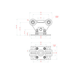 Vozík PICCOLO KLASIK do 200 kg, profil 69 x 69 mm, pozink