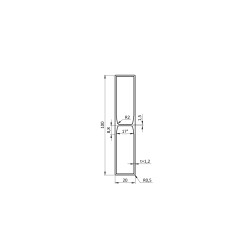 Jokel 100x20x1.2mm, hliník bez úpravy, cena za meter
