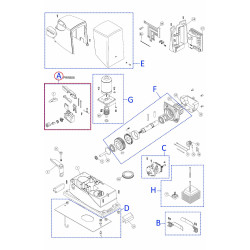 PRRB06 plastový zámok odblokovania pre RD400/RB350/RB400/..