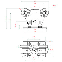 Samonos do 350 kg/5,5 m, profil 80 x 85 x 5 mm, Zn