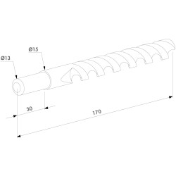 HSS vrták ø 15 x 170 mm, valcová stopka ø 13 mm