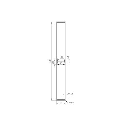 Jokel 160x20x1.5mm,L-6000mm, hliník bez úpravy, cena za kus