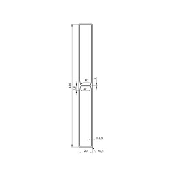 Jokel 180x20x1.5mm,L-6000mm hliník bez úpravy, cena za kus
