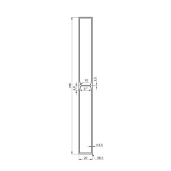 Jokel 200x20x1.5mm,L-6000mm, hliník bez úpravy, cena za kus