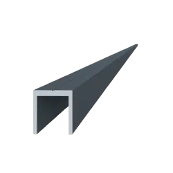 U profil 20.5x22mm, L-6000mm, prášková štruktúra RAL7016