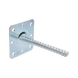 Pätka stĺpika s podstavcom 130x205mm, 3mm pozink, počet dier s priemerom 12mm-4ks, počet otvorov 6/9mm-4ks