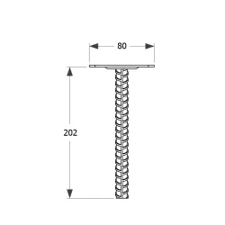 Pätka stĺpika s podstavcom 80x202mm, 3mm pozink, počet dier s priemerom 12mm-4ks, počet otvorov 6/4mm-4ks