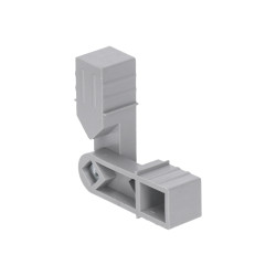 Plastová spojka - pohyblivý kus do profilu 20x20x1.5mm