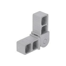 Plastová spojka - pohyblivý rohový kus do profilu 20x20x1.5