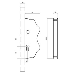 Kazetová zostava pre bránku 250x95x30mm
