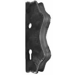 Kazetová zostava pre bránku 250x125x30mm, otvor pre kľučku ø 20mm, na profil 30x30mm, zdobená, pre zámok ZM90/80