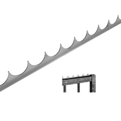 Ochranný hrebeň L-2000x2mm, rovný, bez povrchovej úpravy