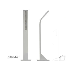 Vonkajšie LED osvetlenie STIK M, farba RAL9010, H-750mm