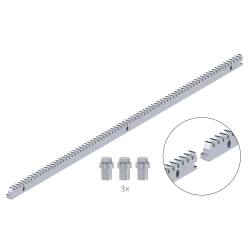 Hrebeň kov 30x12mm, L-1000mm, M4, max do 2200kg, 3x úchyt+skrutky, pozinkovaný so zámkom