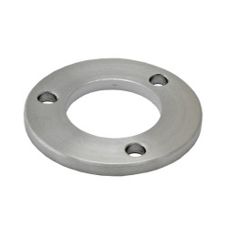 Kotviaca platňa (ø 80x6mm) na trubku ø 42.4mm (otvor ø 42.6mm), brúsená nerez K320 /AISI304