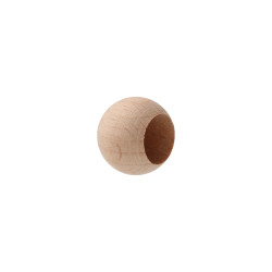 Gulička ø 20 mm na trubku ø 12 mm, buk, brúsená bez náteru