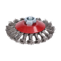Kartáč miskový vrkočový 100 mm x M14 NEREZ